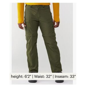REI Co-Op Sahara Olive Green Convertible Pant sz M 30L EUC
